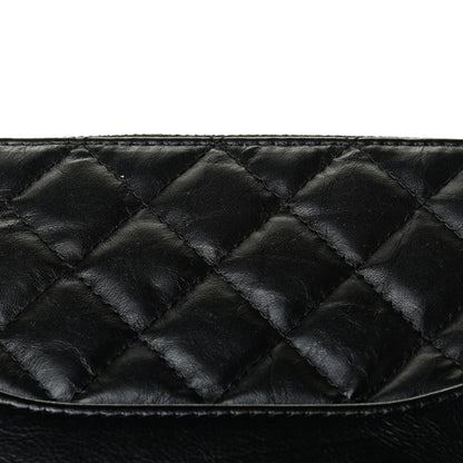 Chanel Aged Calfskin Quilted Small Gabrielle Clutch With Chain Black 5 of 6