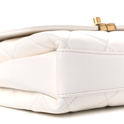Chanel Lambskin Quilted Small CC Crystal Logo Chain Flap White 8 of 10