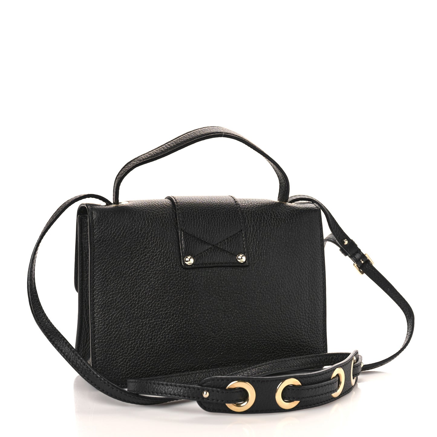 Grainy Pebbled Rebel Crossbody Bag Black