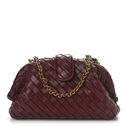 Bottega Veneta Nappa Intrecciato Teen The Lauren 1980 Clutch With Chain Barolo 1 of 8