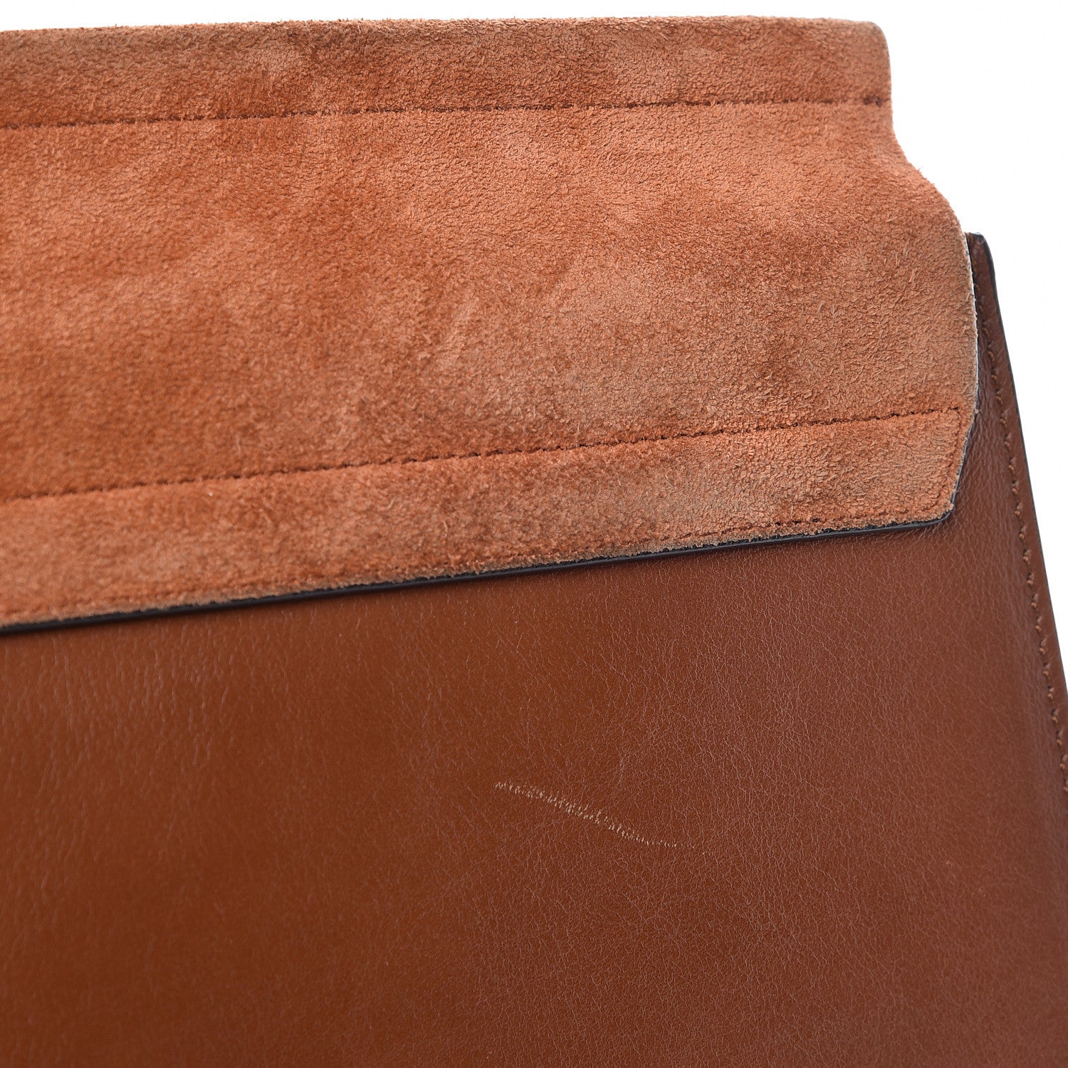 Chloe Suede Calfskin Medium Faye Shoulder Bag Tobacco 15 of 18