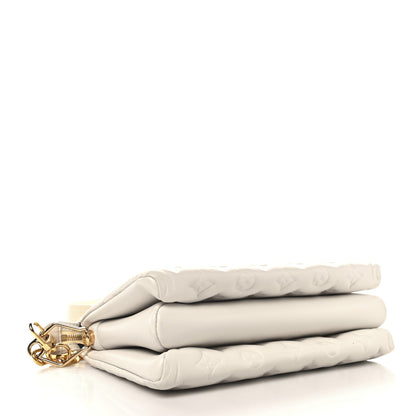 Louis Vuitton Lambskin Embossed Monogram Coussin PM Beige Cream 4 of 11