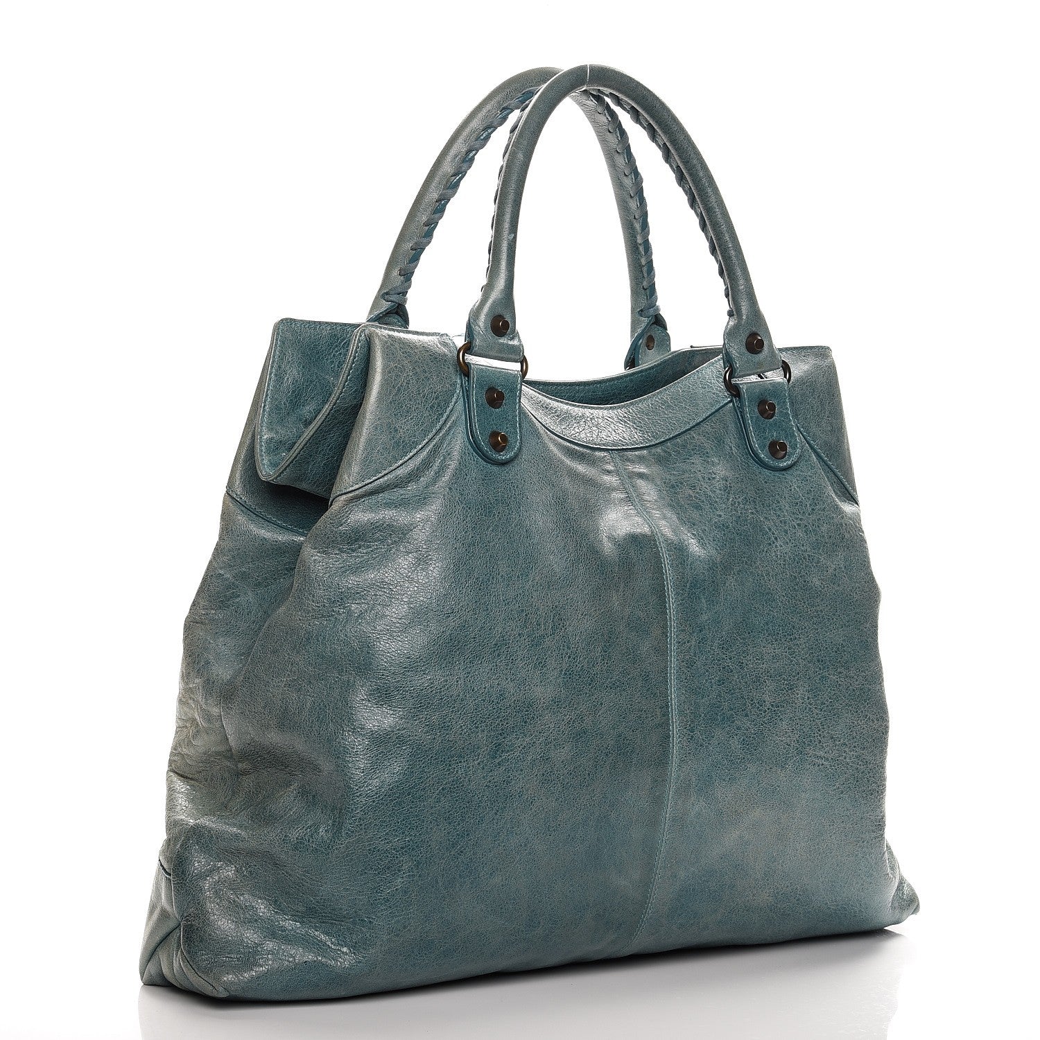 Balenciaga Agneau Classic Hardware Brief Aquamarine 3 of 15