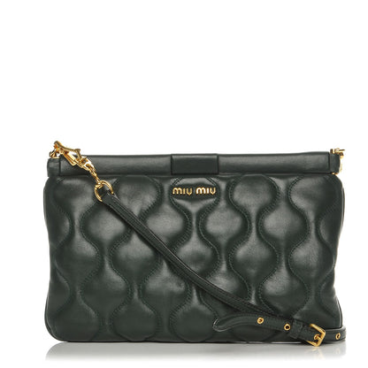 Miu Miu Nappa Padded Crossbody Smeraldo 1 of 7