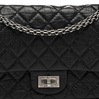 Chanel Aged Calfskin Quilted 2.55 Reissue 225 Flap Black 8 of 11