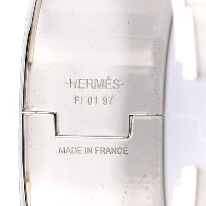 Hermes Enamel Wide Clic Clac H Bracelet PM White 5 of 5