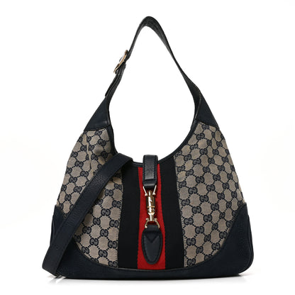 Gucci Monogram Nubuck Jackie O Hobo 1 of 10