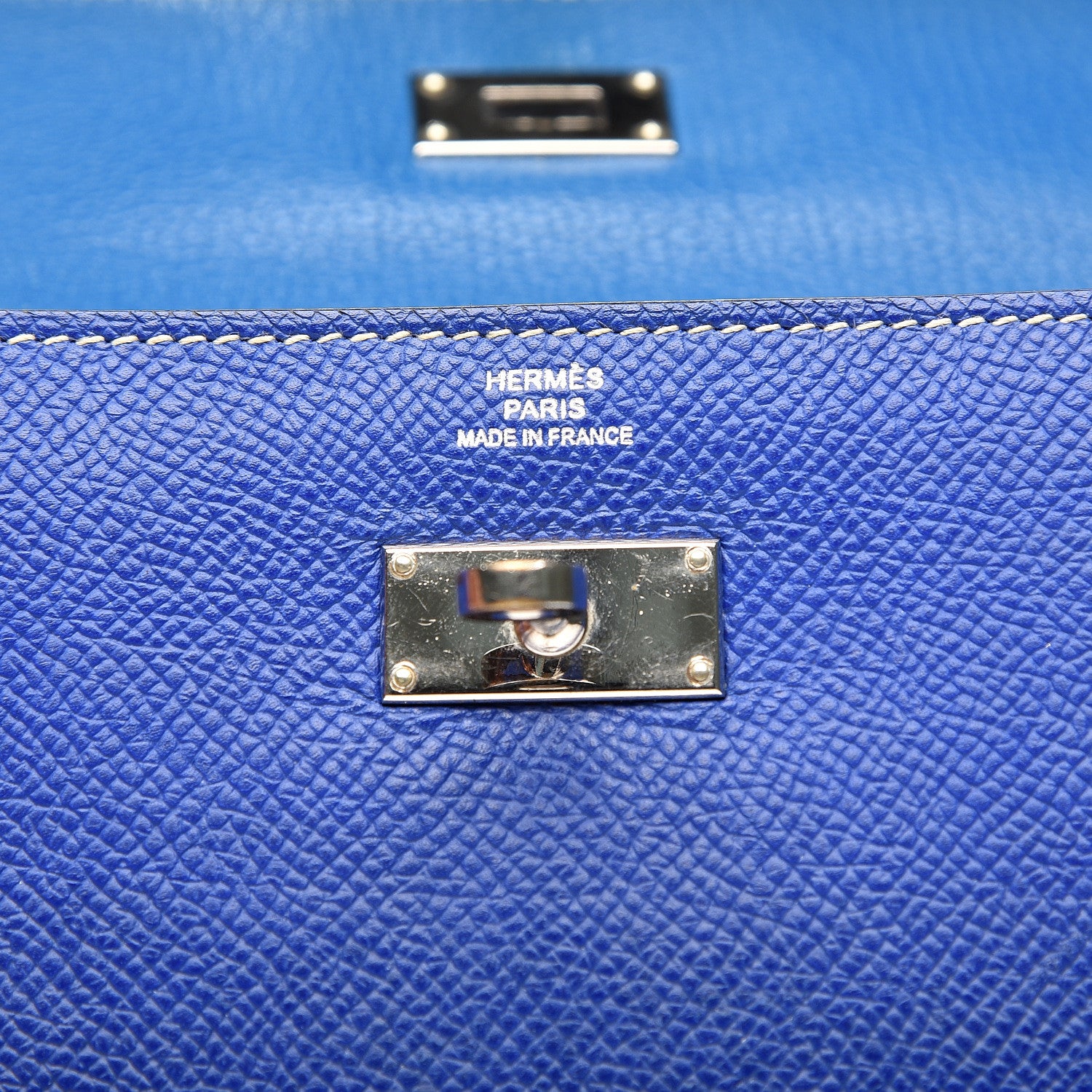 Hermes Epsom Kelly Longue Wallet Bleu Electrique Cobalt 6 of 9