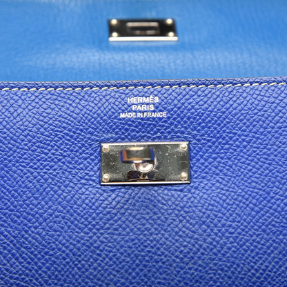 Hermes Epsom Kelly Longue Wallet Bleu Electrique Cobalt 6 of 9