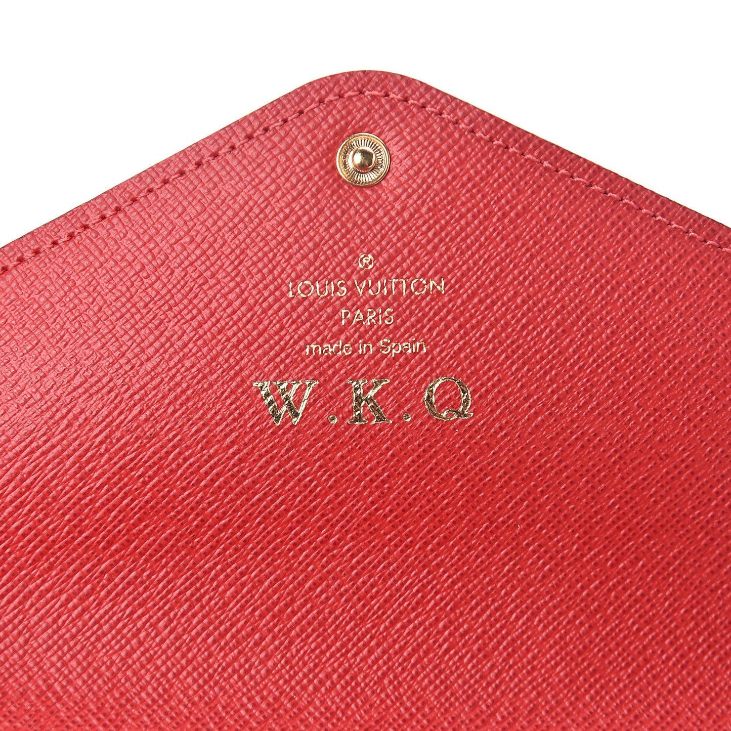 Damier Ebene Josephine Wallet Red