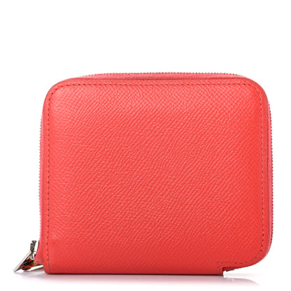 Hermes Epsom Silk'in Compact Wallet Rose Jaipur 1 of 7