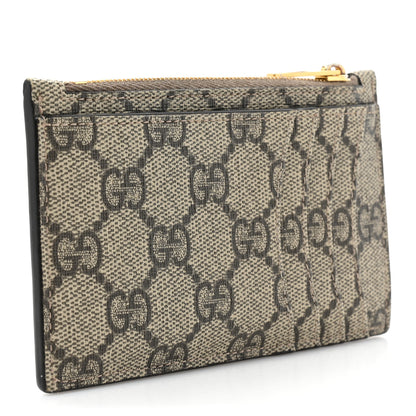 Gucci X BALENCIAGA GG Supreme Monogram Zip Card Case Beige Ebony 3 of 10