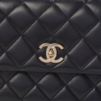 Chanel Lambskin Quilted Medium Trendy CC Flap Dual Handle Bag Black 10 of 10