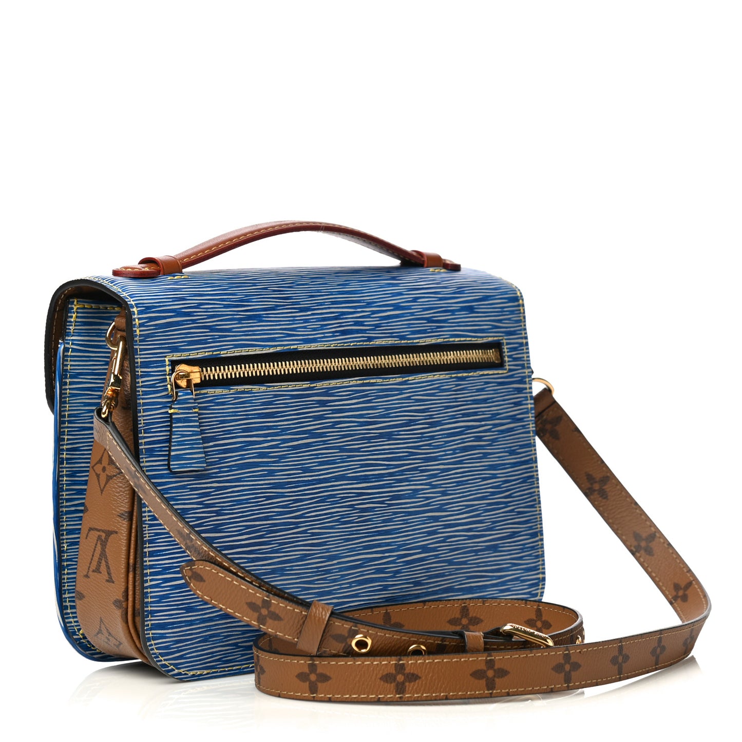 Epi Reverse Monogram Pochette Metis Denim Light