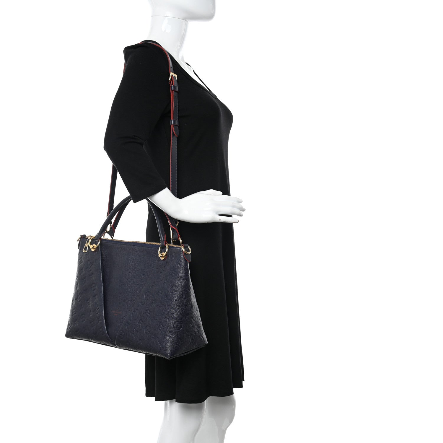 Louis Vuitton Empreinte V Tote MM Marine Rouge 2 of 9