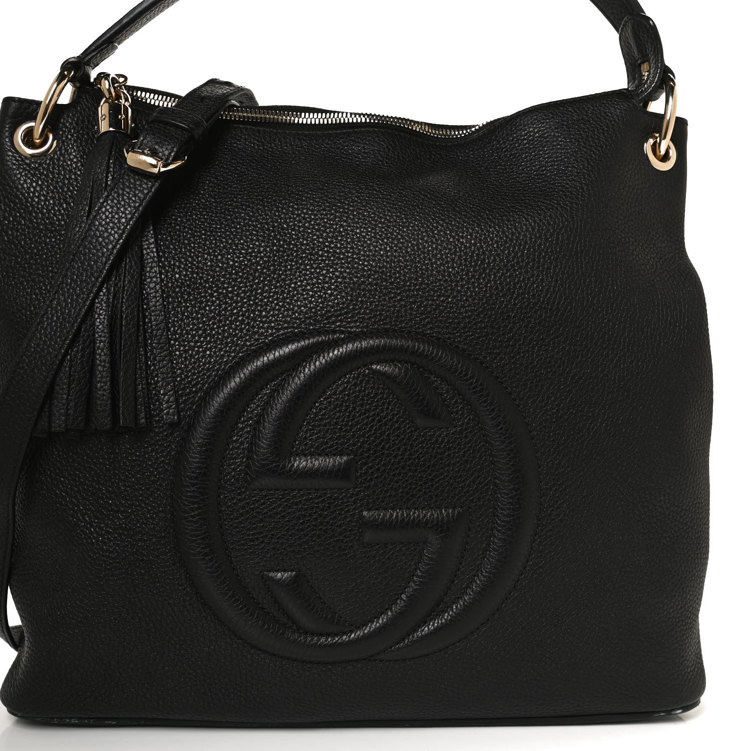 Gucci Pebbled Calfskin Large Soho Hobo Black 9 of 15