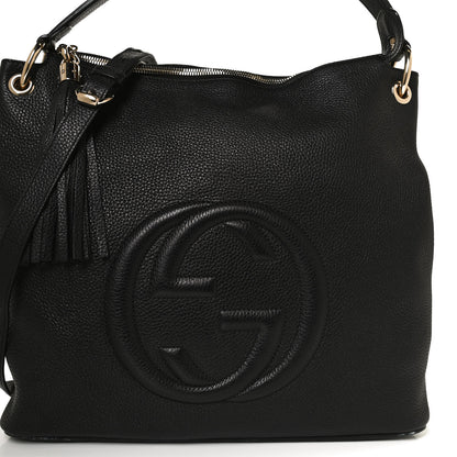 Gucci Pebbled Calfskin Large Soho Hobo Black 9 of 15