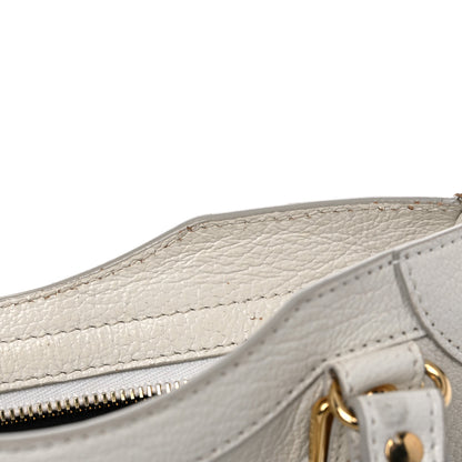 Balenciaga Chevre Gold Metallic Edge Hardware Mini City White 14 of 22