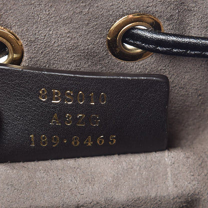Fendi Vitello Liberty F is Fendi Bi-Color FF 1974 Embossed Mini Mon Tresor Bucket Bag Maya Black 7 of 7