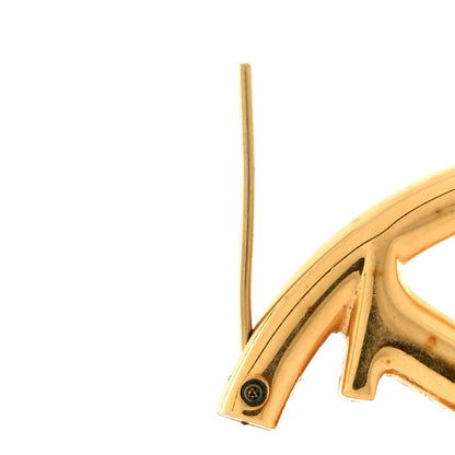 Louis Vuitton Metal Louise Hoop Earrings Gold 6 of 7