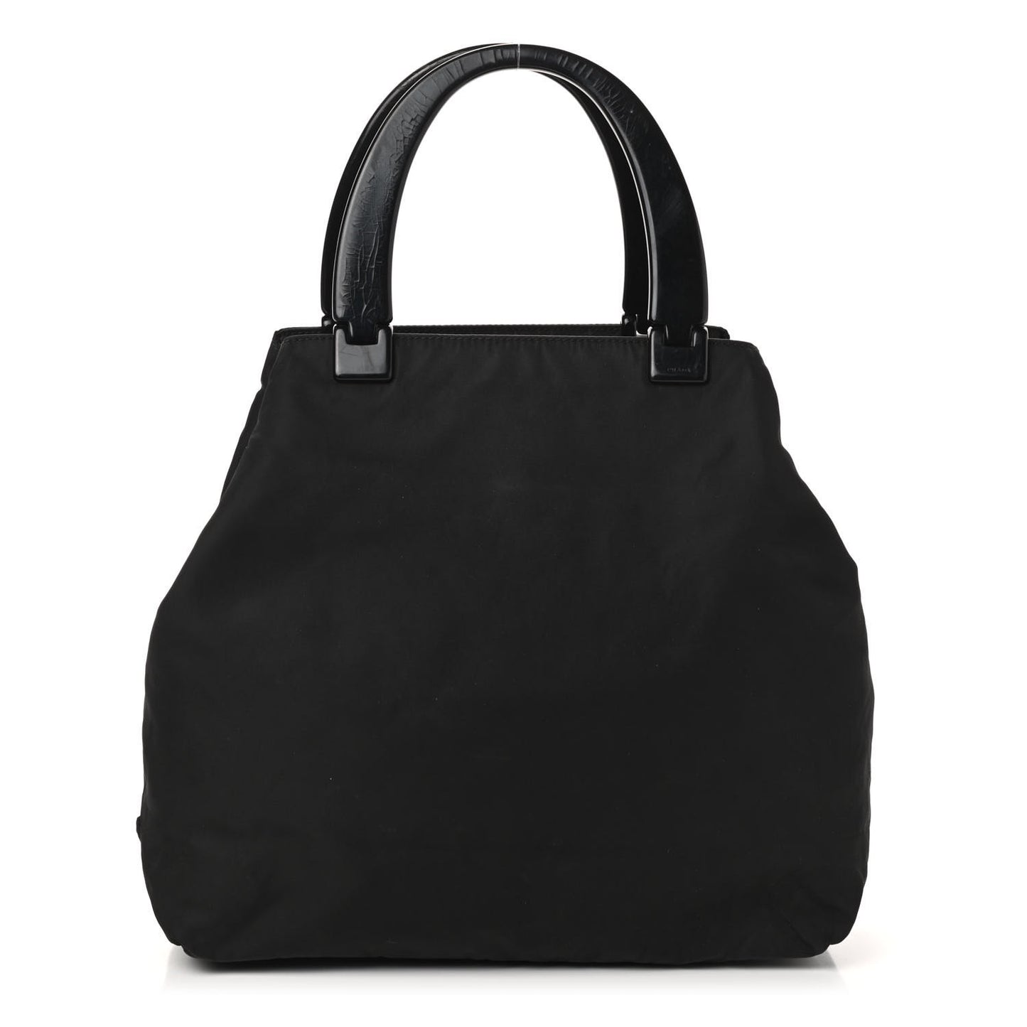 Tessuto Nylon Top Handle Bag Black