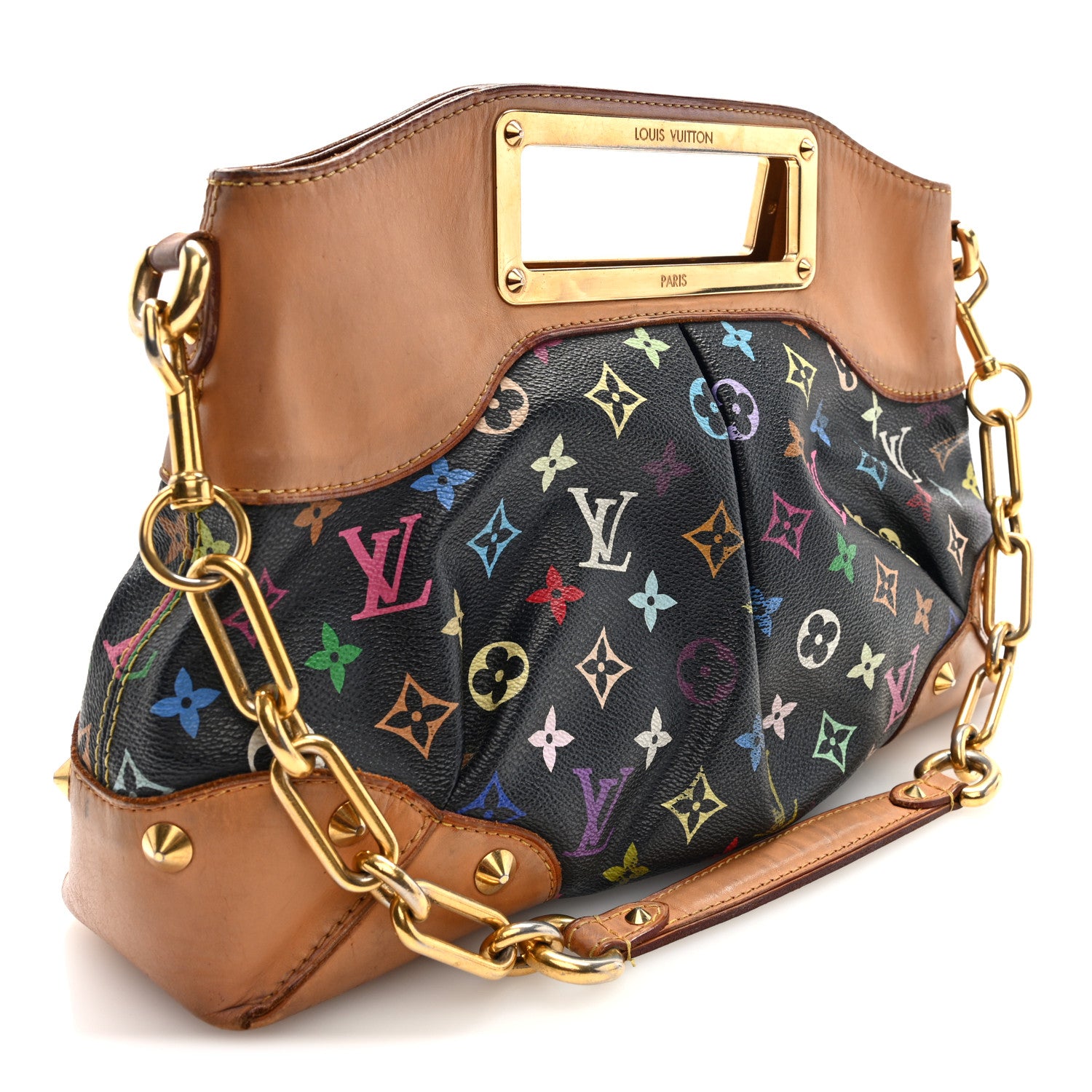 Louis Vuitton Monogram Multicolor Judy MM Black 3 of 9