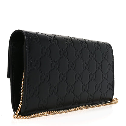 Gucci Guccissima Padlock Chain Wallet Black 3 of 20