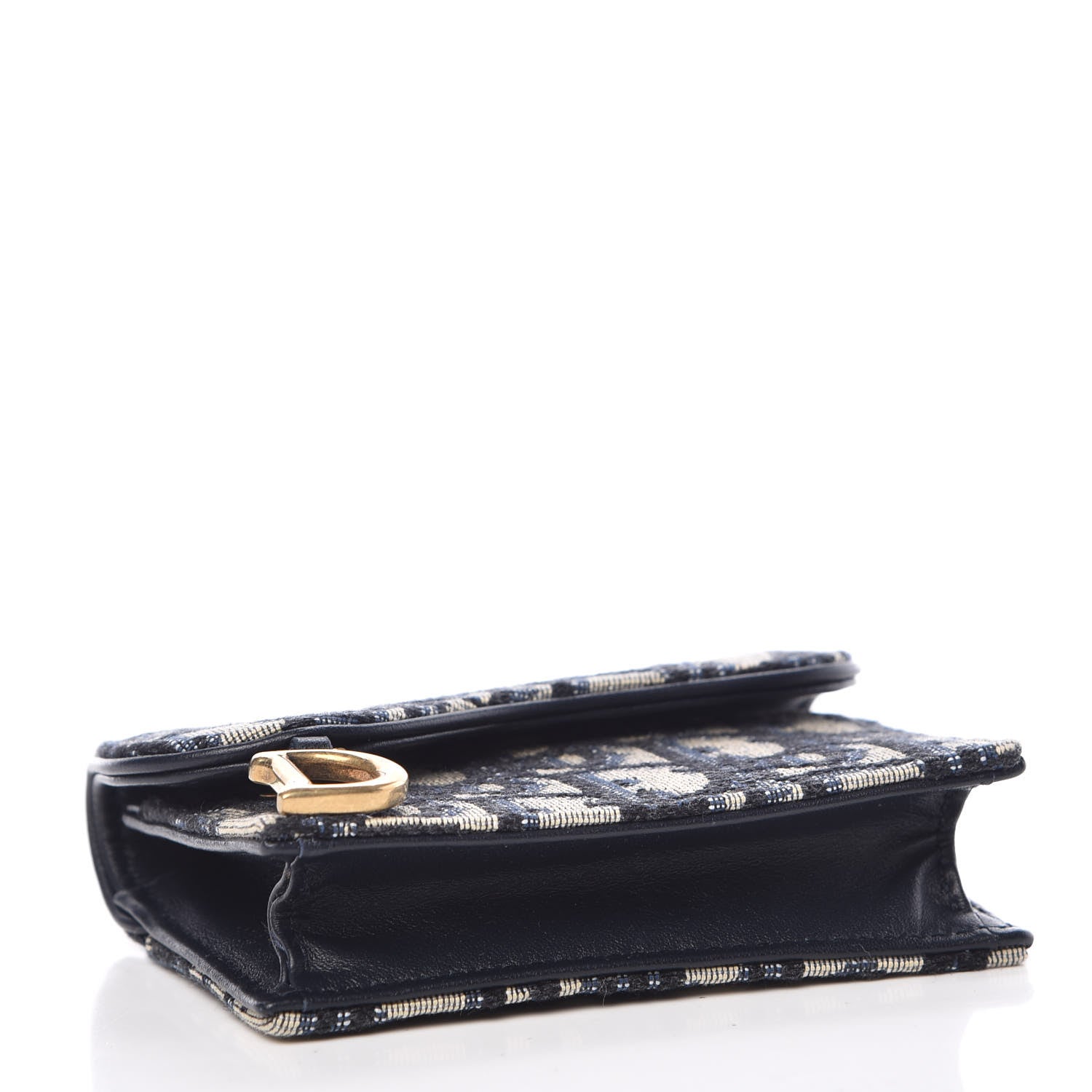 Christian Dior Oblique Saddle Card Holder Blue 4 of 8
