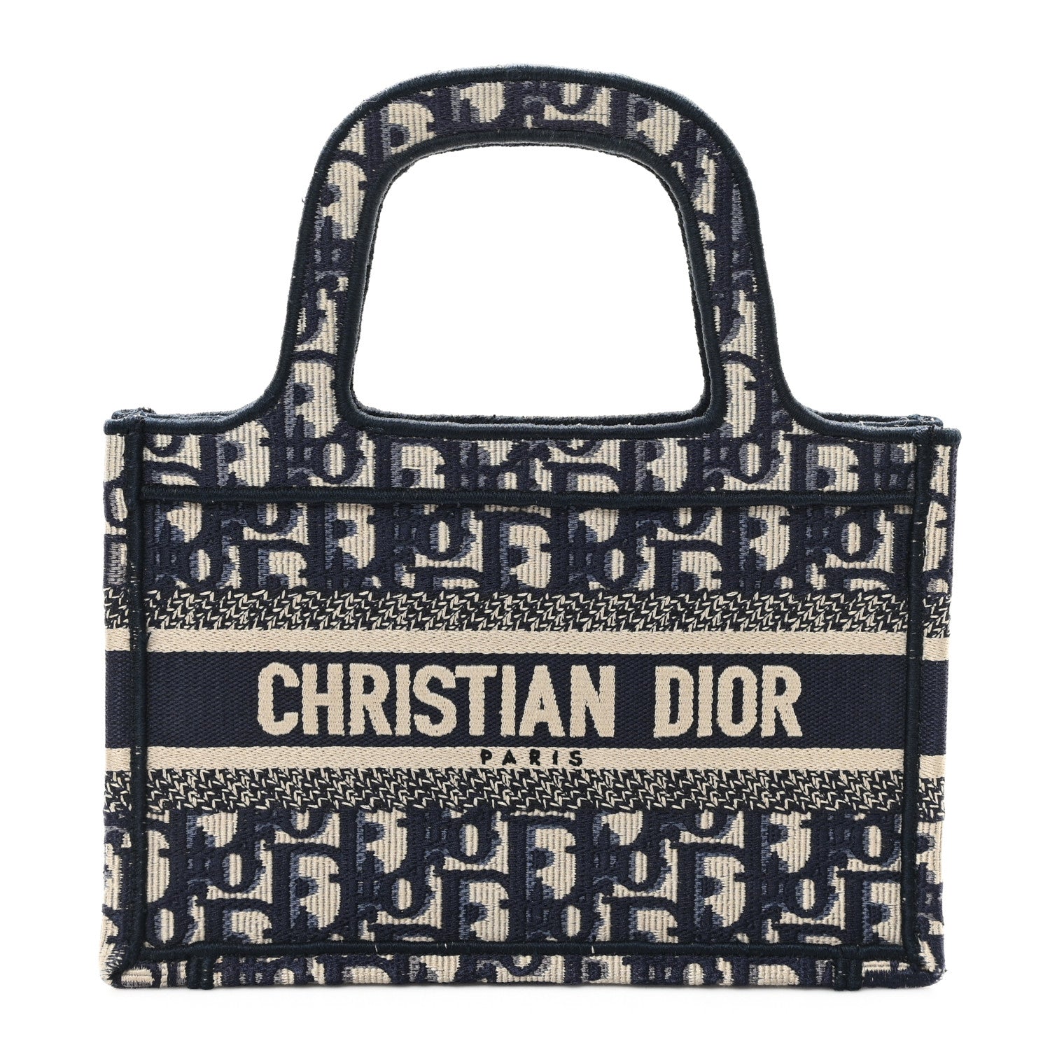 Christian Dior Oblique Mini Book Tote Blue Multicolor 1 of 11