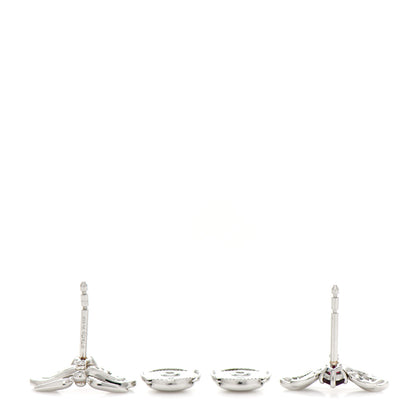 Tiffany Platinum Diamond Rubellite Paper Flowers Firefly Earrings 3 of 5