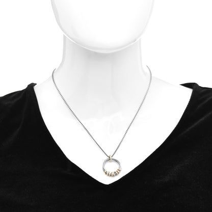 David Yurman Sterling Silver 18K Yellow Gold Diamond Helena Necklace 2 of 4