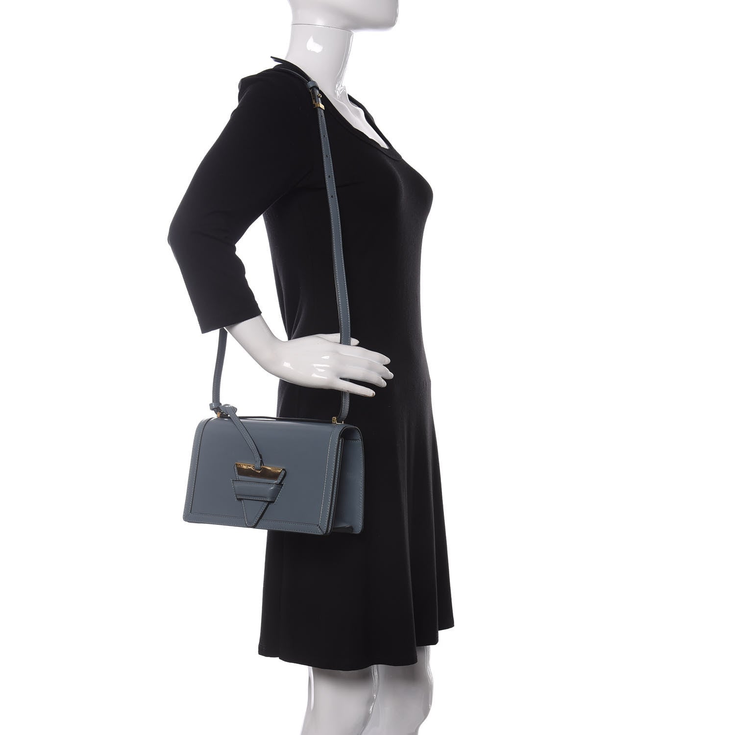 Loewe Calfskin Medium Barcelona Shoulder Bag Stone Blue 2 of 8