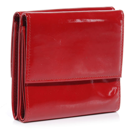 Chanel Patent Compact CC Flap Wallet Red 3 of 9