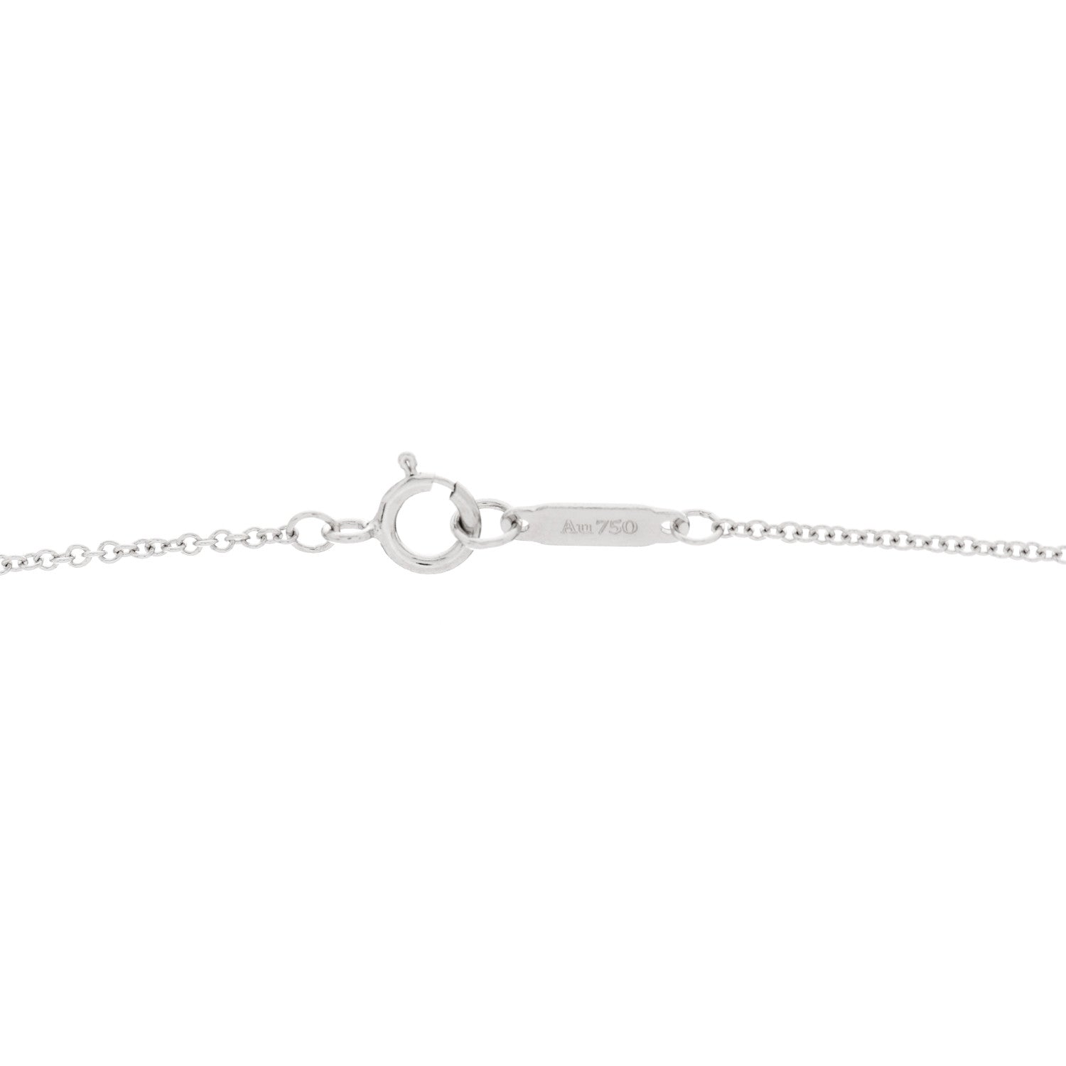 Tiffany 18K White Gold Diamond Crown Key Pendant Necklace 6 of 6