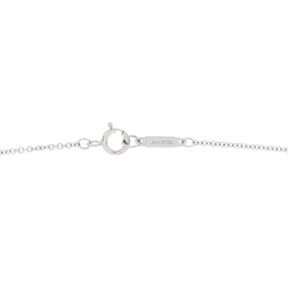 Tiffany 18K White Gold Diamond Crown Key Pendant Necklace 6 of 6