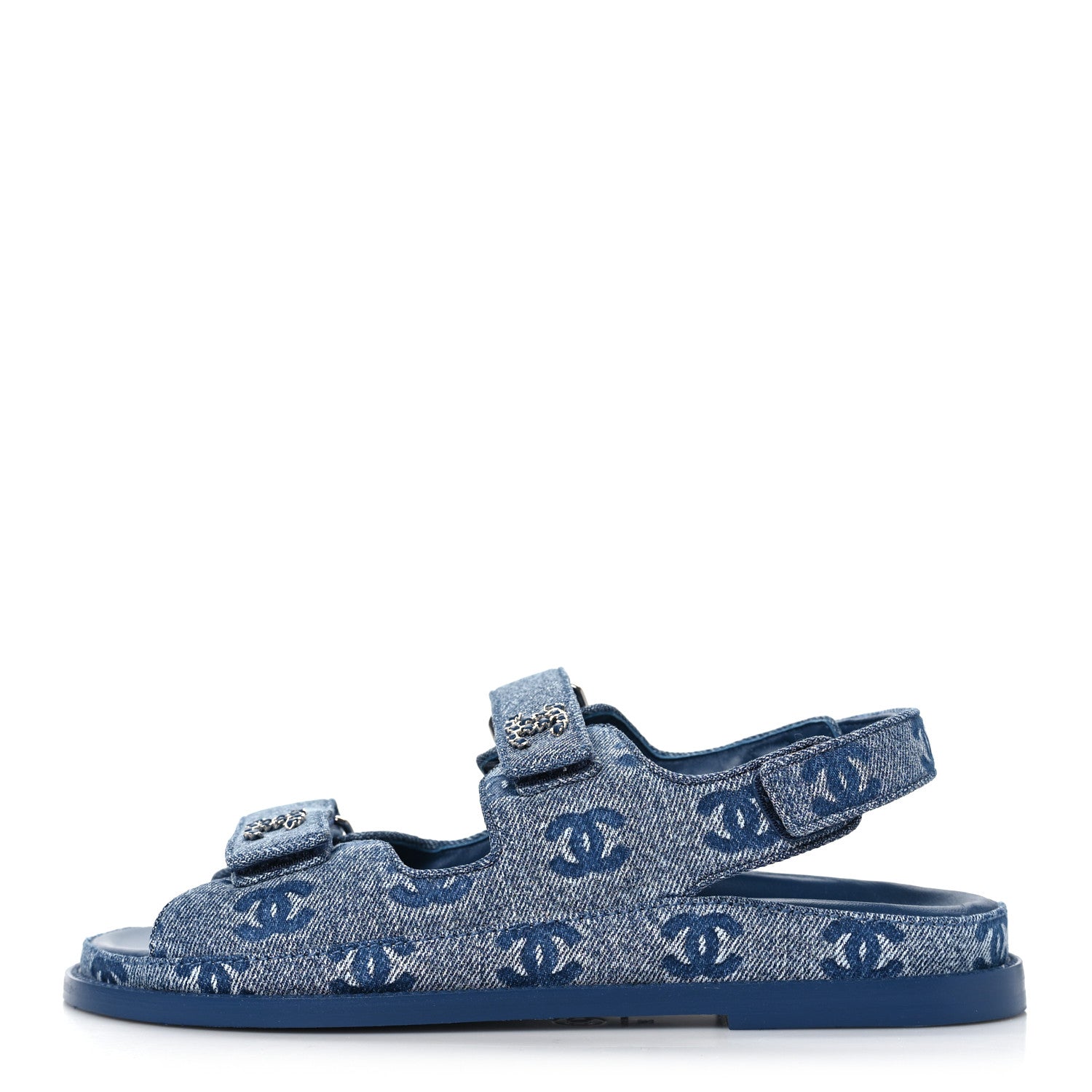 Chanel Denim CC Dad Sandals 39 Light Blue 1 of 9