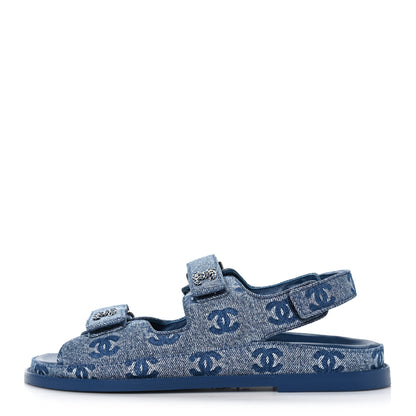 Chanel Denim CC Dad Sandals 39 Light Blue 1 of 9