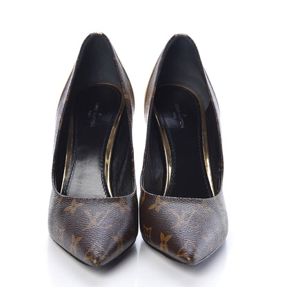 Louis Vuitton Monogram Cherie Pumps 39 Gold 2 of 9
