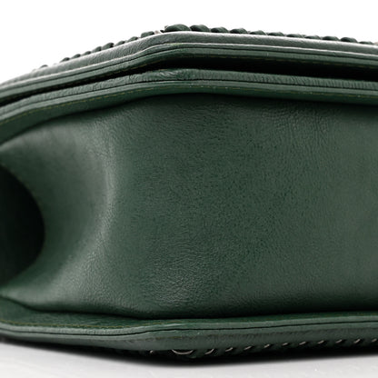 Chanel Calfskin Quilted Medium Boy Top Handle Flap Green 9 of 11