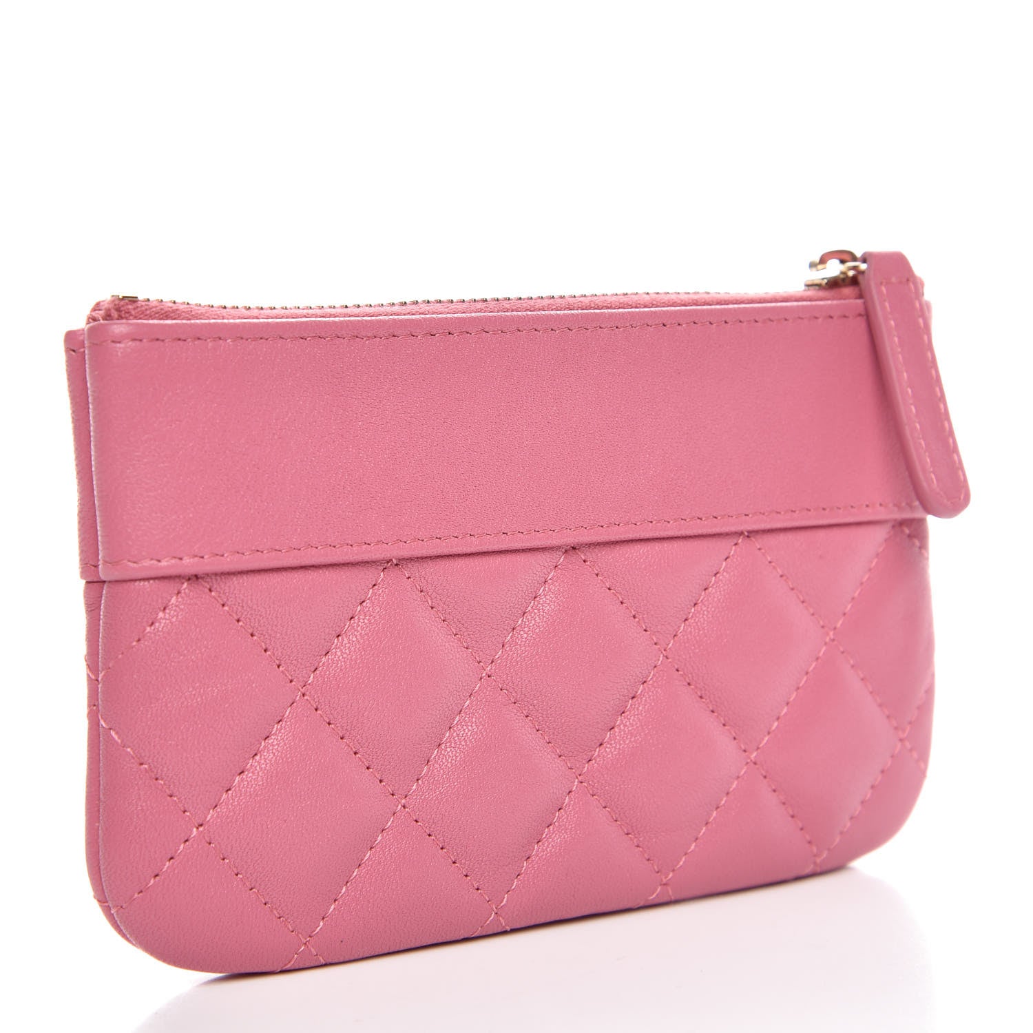Chanel Sheepskin Quilted Small Vintage Mademoiselle Cosmetic Case Pink 3 of 8