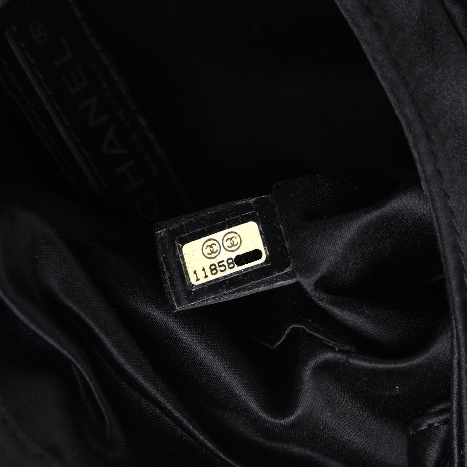 Chanel Satin Quilted Flap Clutch Black 7 of 14