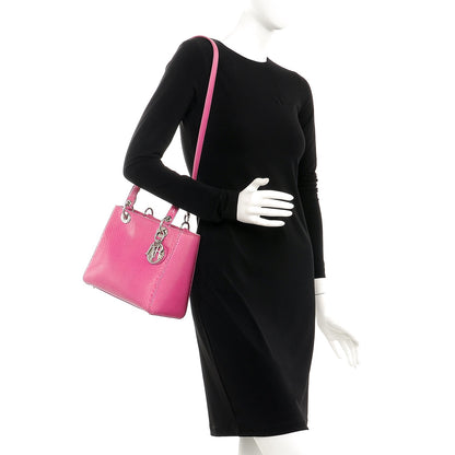 Christian Dior Python Medium Lady Dior Pink 2 of 17