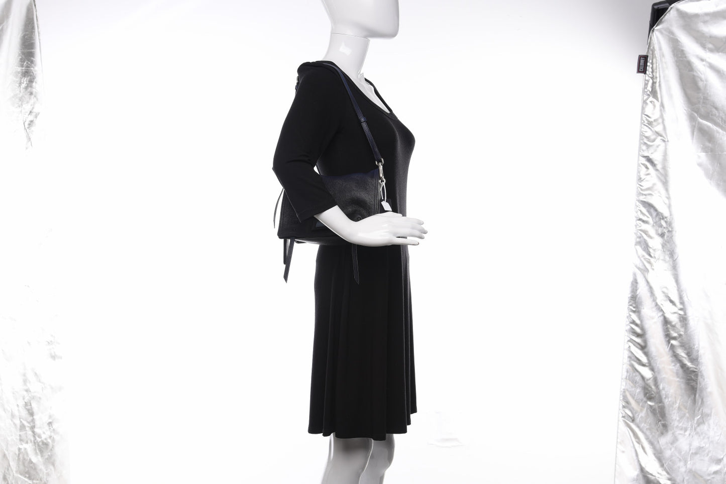 Glace Calf Etiquette Flap Inchiostro Astrale