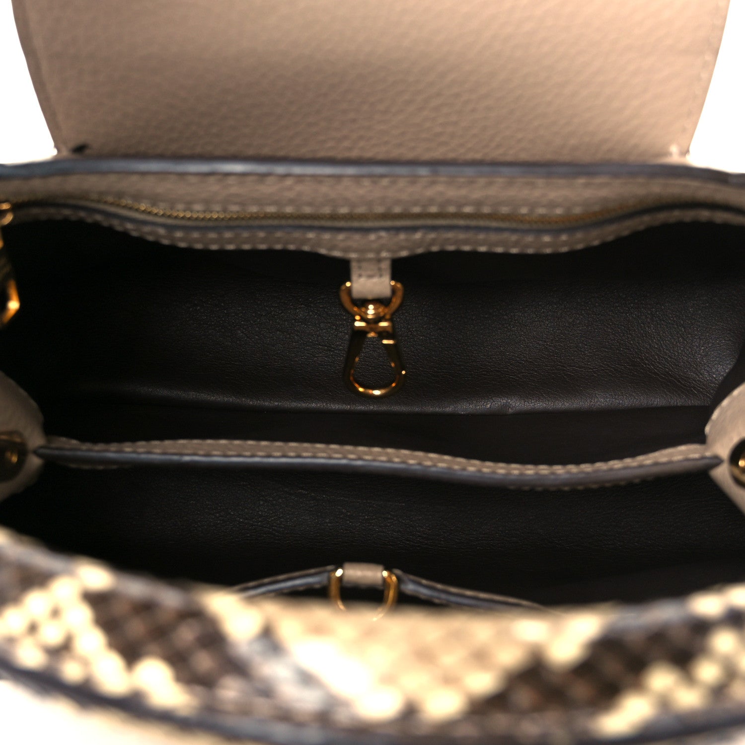 Louis Vuitton Taurillon Snakeskin Capucines PM Galet 5 of 9
