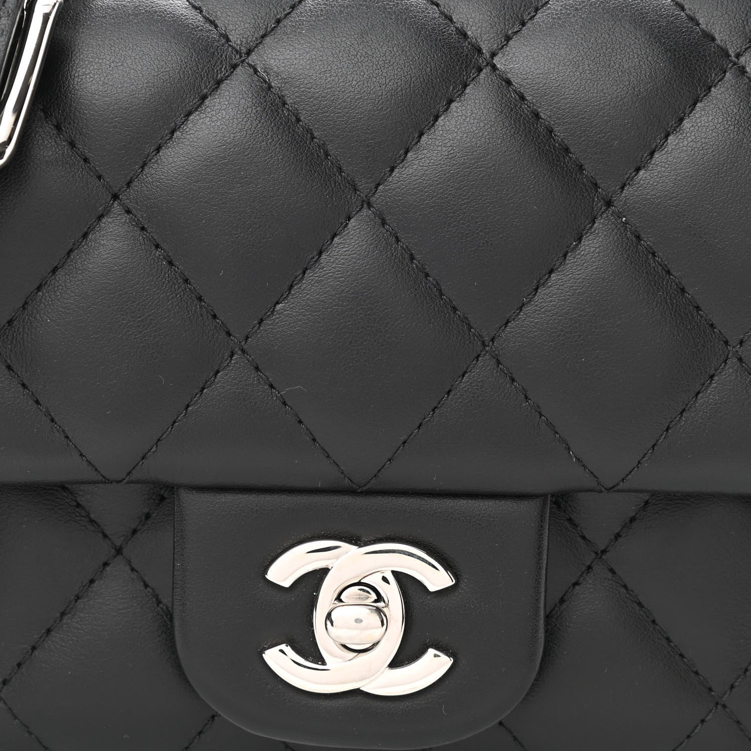 Chanel Calfskin Quilted CC Uniform Flap Belt Bag Black 8 of 10