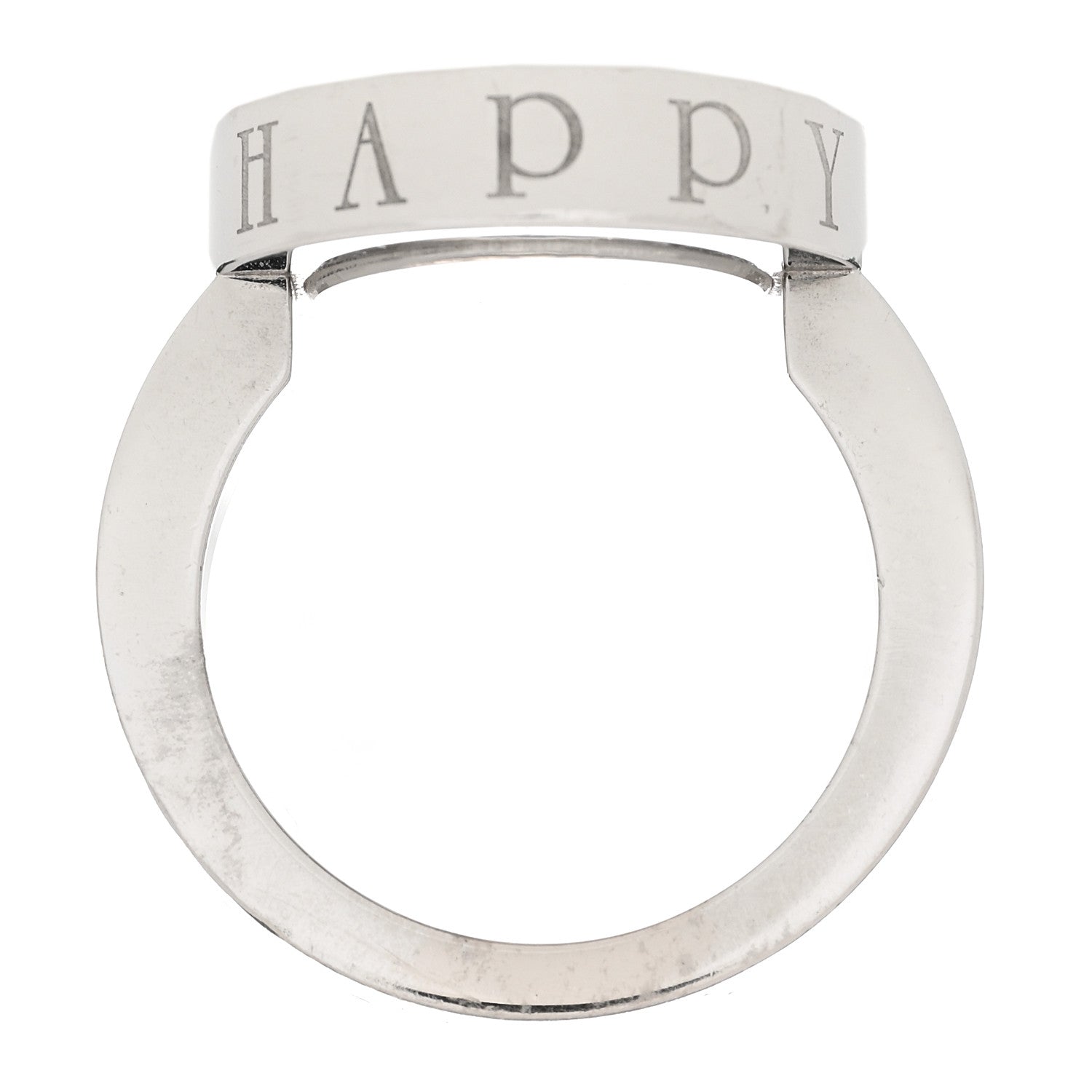 Chopard 18K White Gold Diamond Happy Spirit Ring 53 6.5 7 of 8