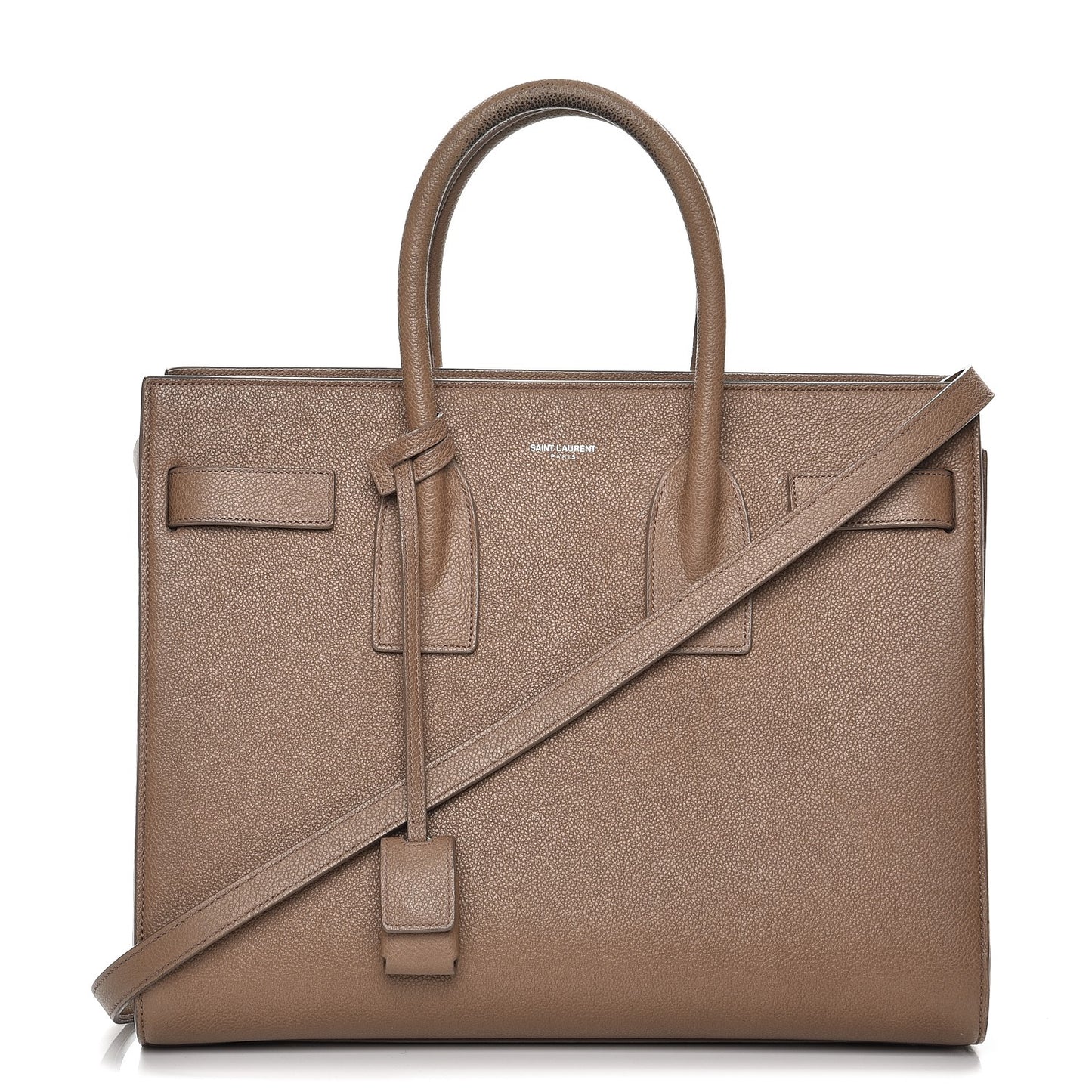 Grained Calfskin Small Sac De Jour Dark Beige