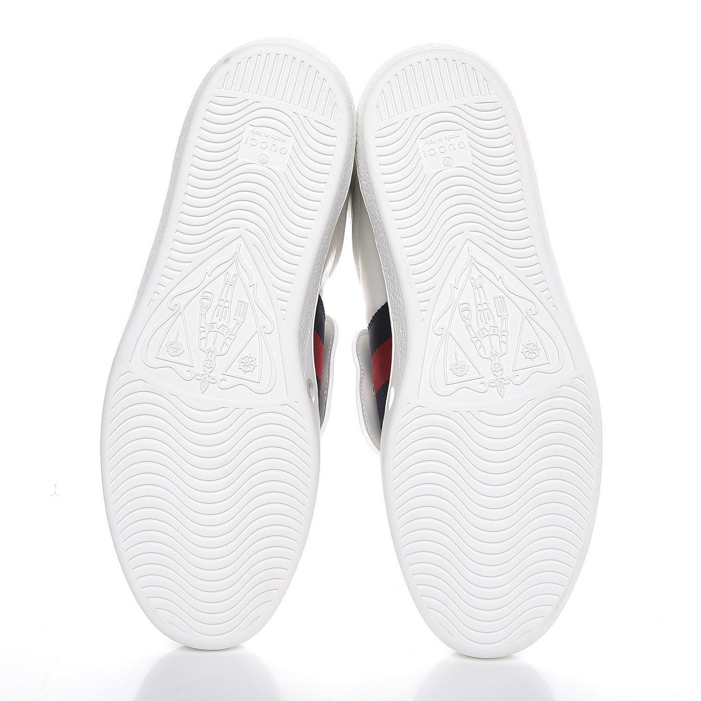 Calfskin Web Panther Embroidered Mens Ace High Top Sneakers 9.5 White