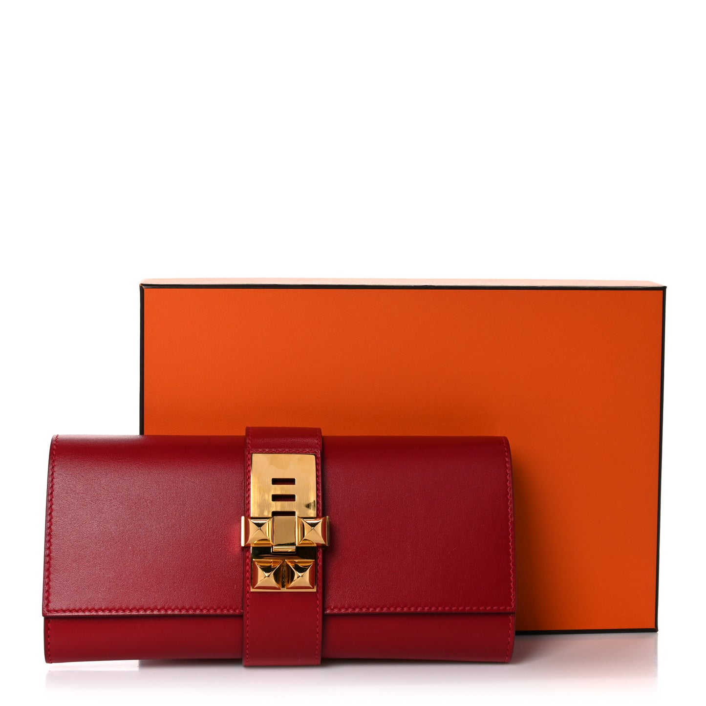 Tadelakt Medor 23 Clutch Rouge Vif