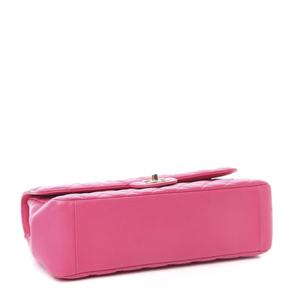 Chanel Lambskin Quilted Jumbo Mademoiselle Chic Flap Fuchsia 4 of 16